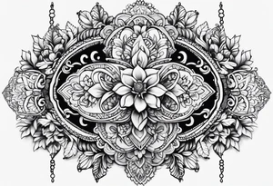 Sternum lace tattoo idea