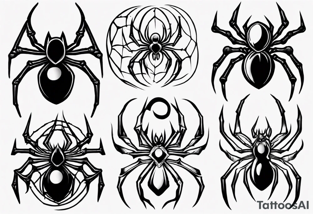 Spider with the number 8 on its back tattoo idea