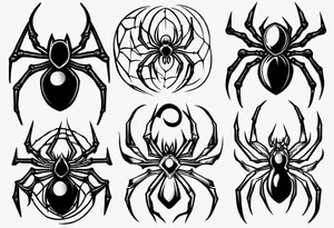 Spider with the number 8 on its back tattoo idea