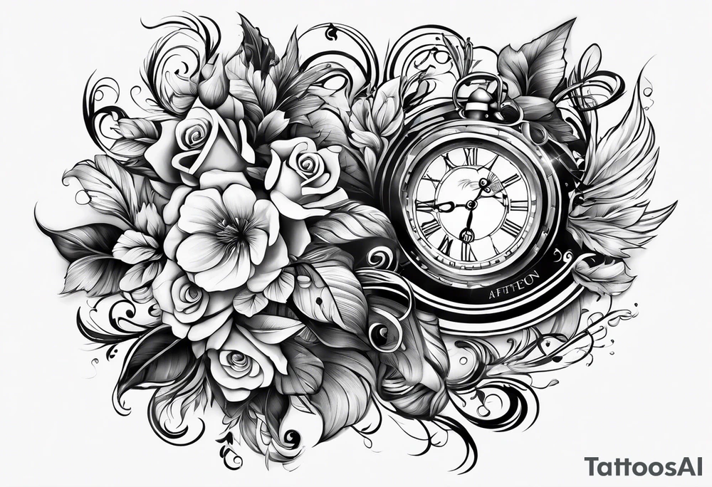 Write: no need to run after the time tattoo idea
