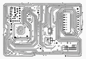 Futuristic Circuit Board tattoo idea