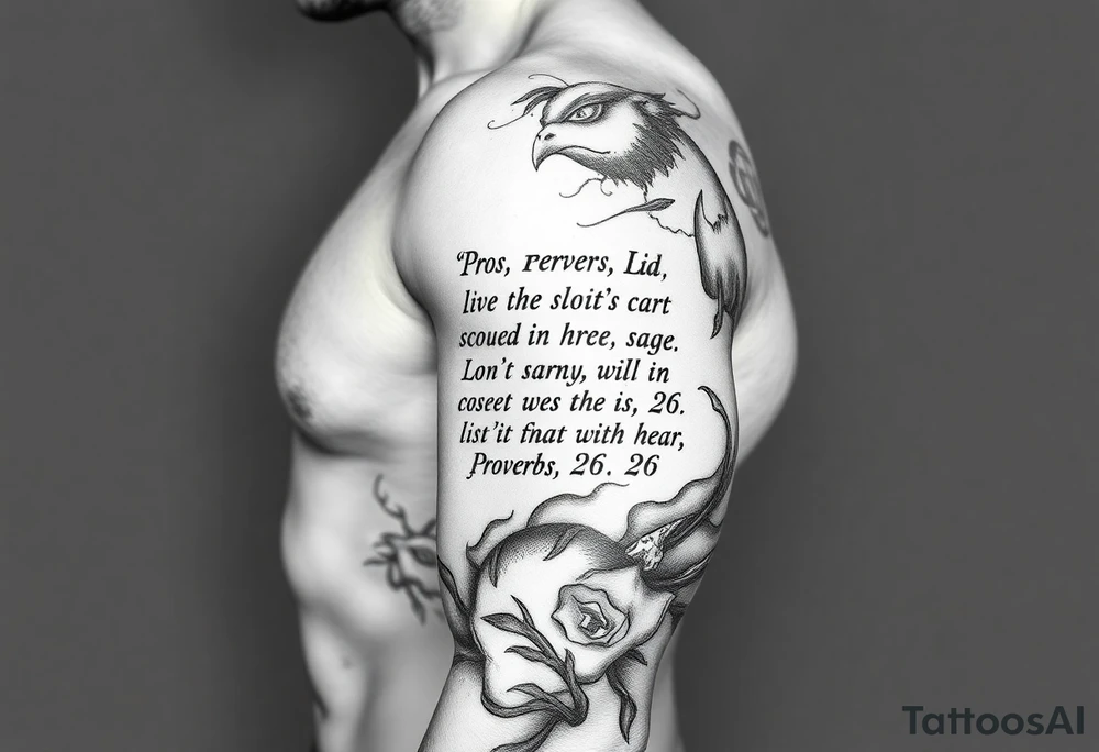 proverbs 26 verse 25 through 26 tattoo idea