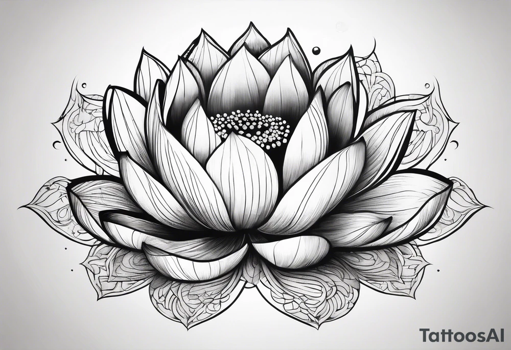 lotus flower tattoo idea