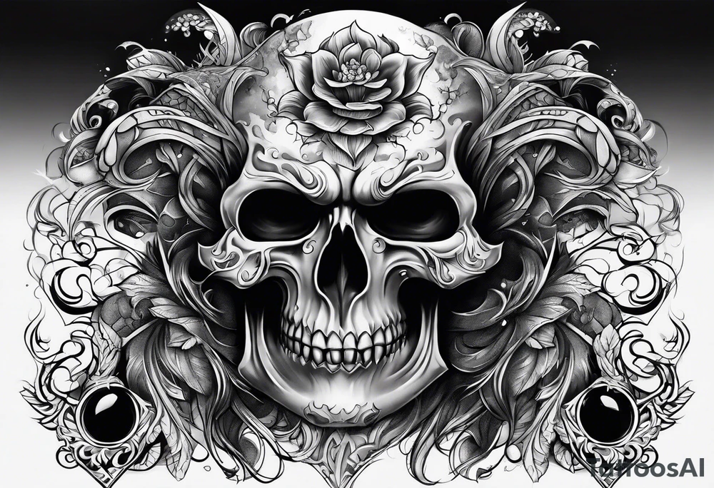 demonic sleeve tattoo idea