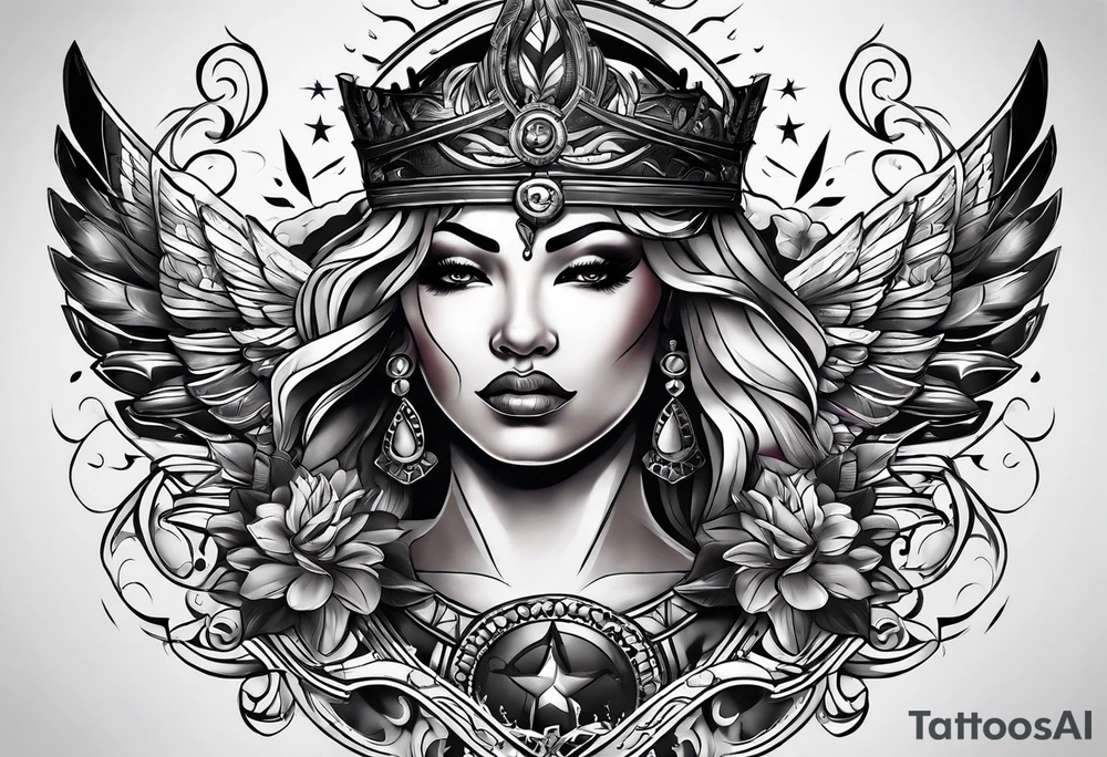 black freedom tattoo idea