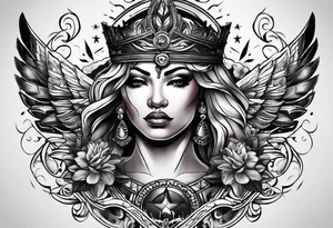 black freedom tattoo idea