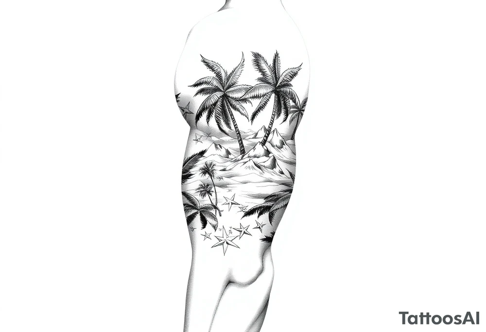beach themed stamp tattoos tattoo idea