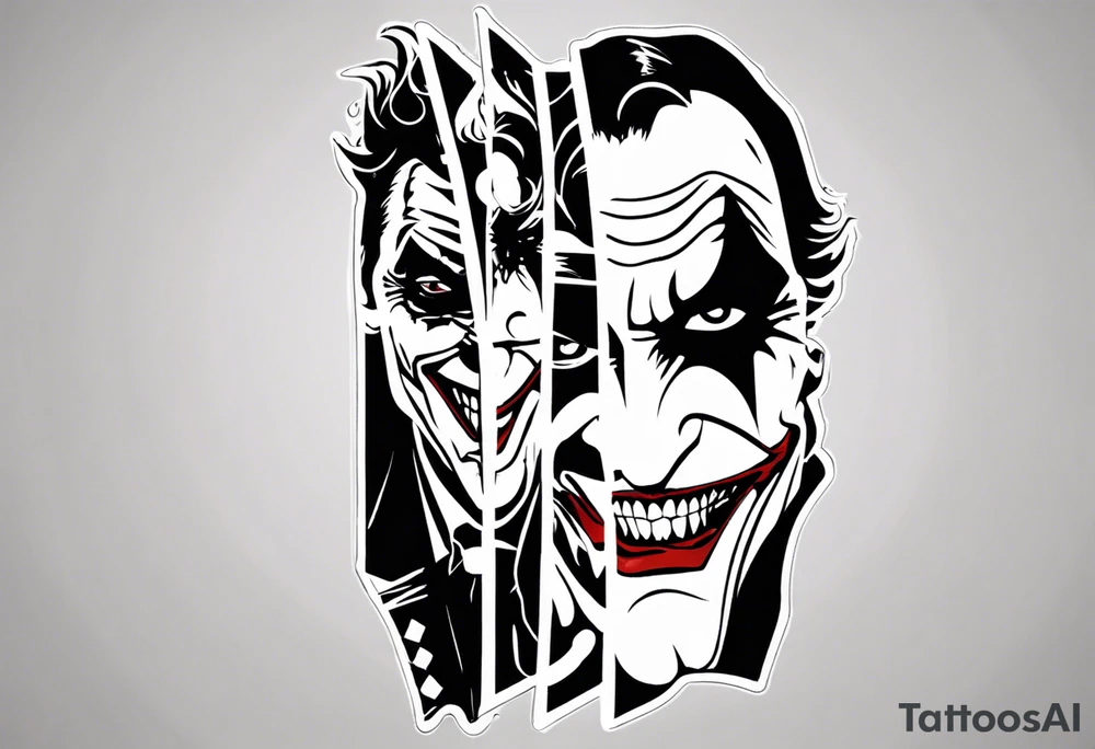 joker arm sleeve tattoo idea