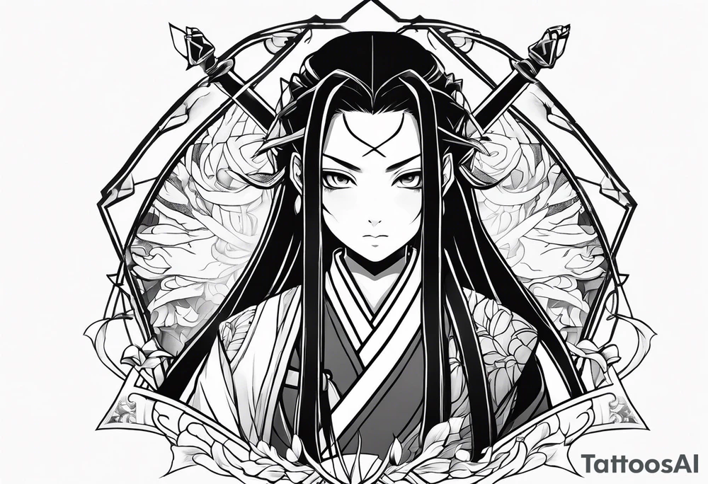 Nezuko demon slayer anime tattoo idea