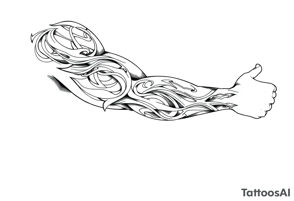 Tribal Sicilian sleeve tattoo idea