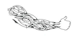 Tribal Sicilian sleeve tattoo idea