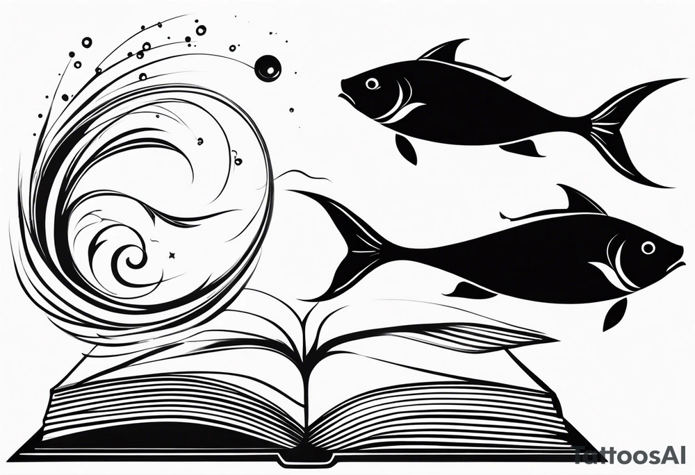 Books, Pisces, femmine tattoo idea