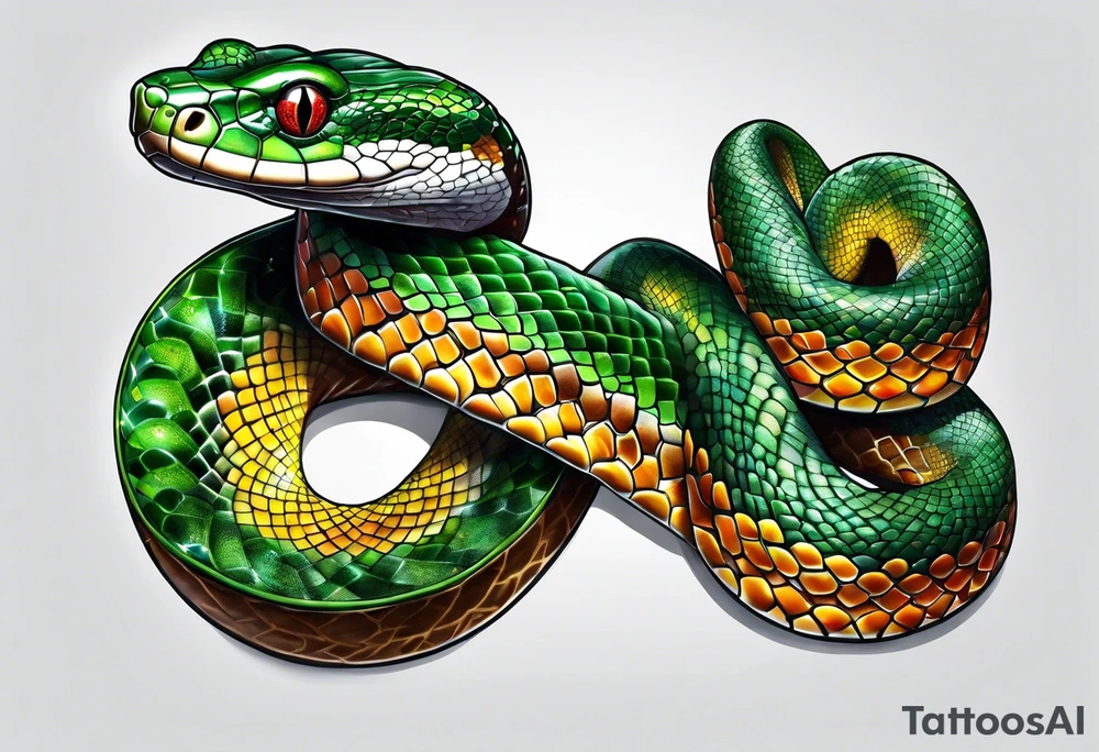 emerald tree boa tattoo idea
