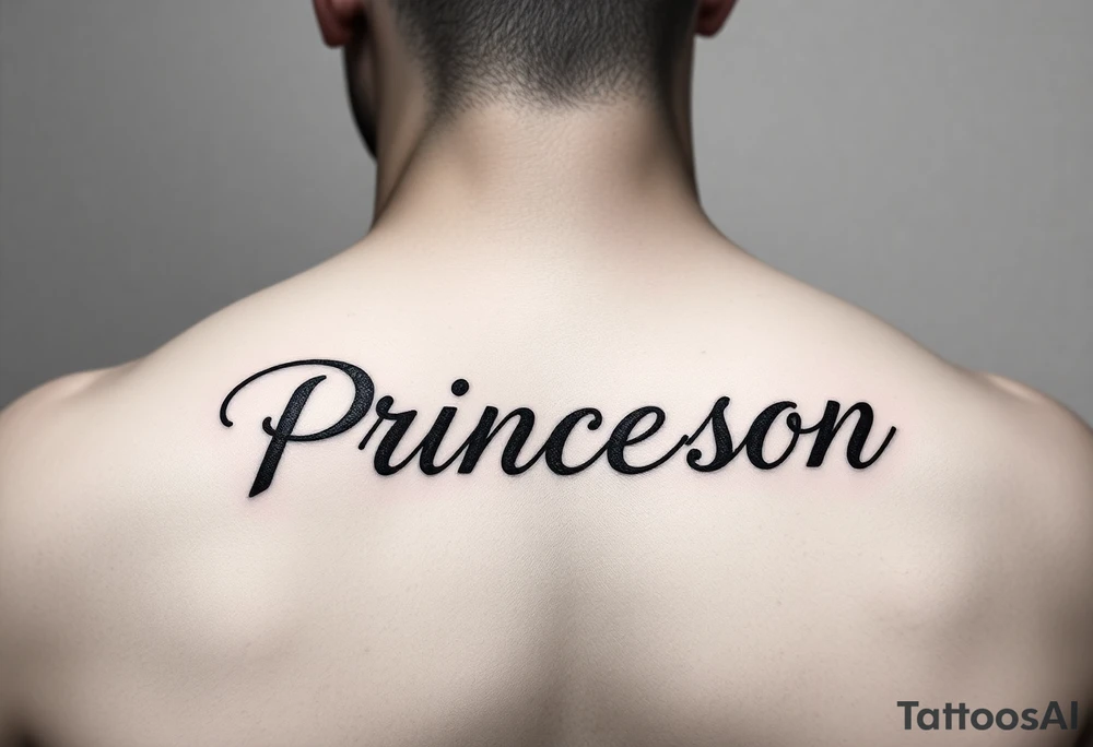 name tattoo princeton horizontal behind ear tattoo idea