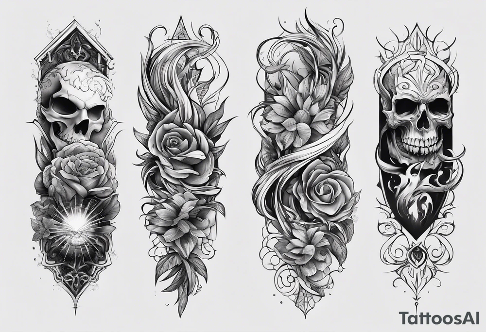 extreme detangled pain arm tattoo idea