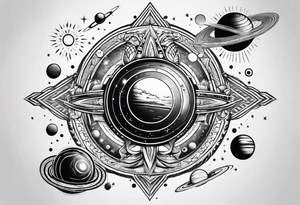 solar system, on spine tattoo idea