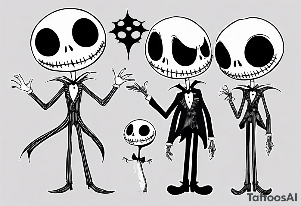 jack skellington with zero tattoo idea