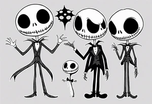 jack skellington with zero tattoo idea