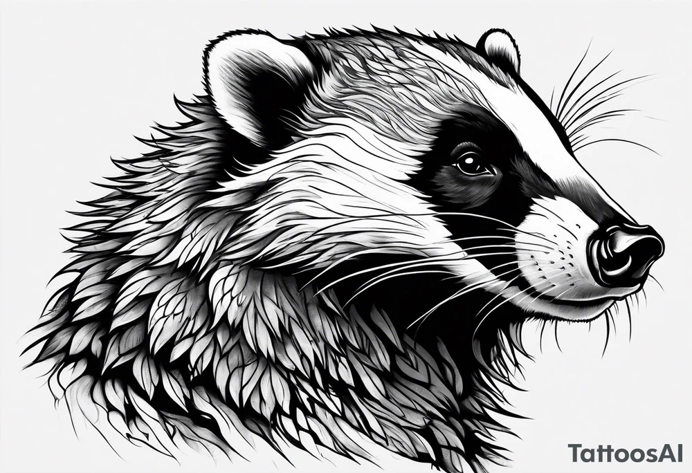 Mean badger tattoo idea