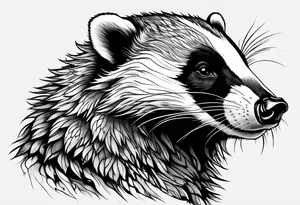 Mean badger tattoo idea