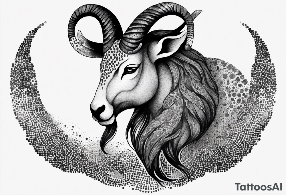capricorn with beard tattoo idea