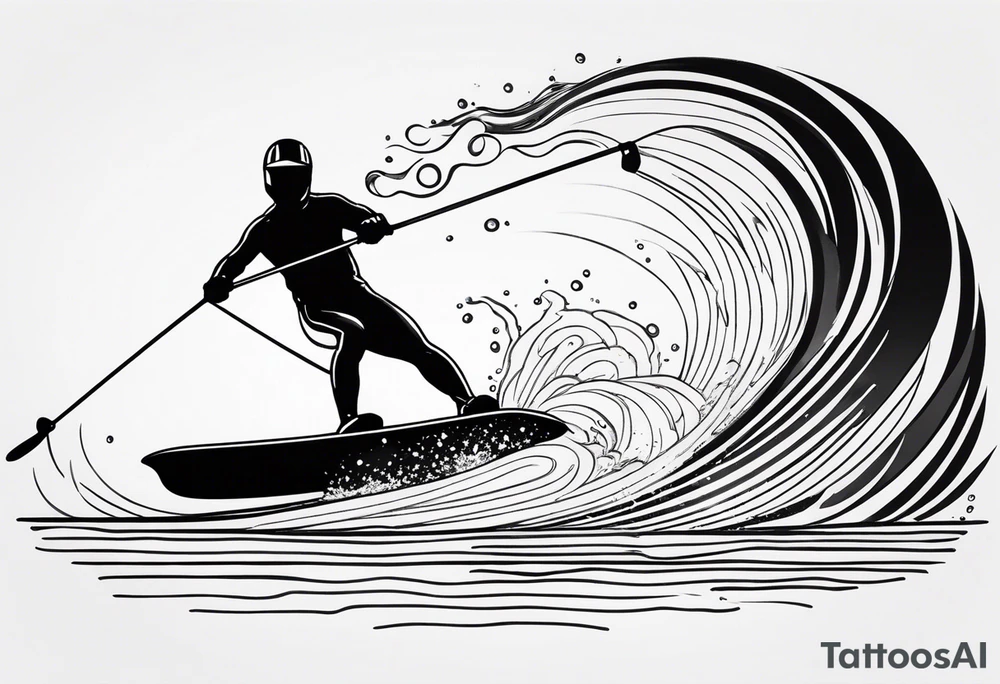 water skiing tattoo idea