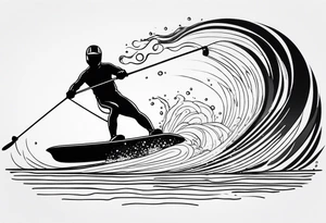 water skiing tattoo idea