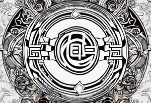 naruto headband with the letters AR in the middle tattoo idea