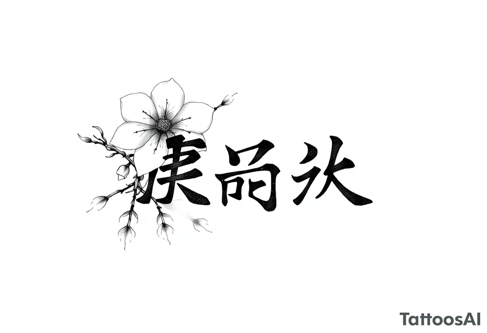 Japanese,sakura,kanji font tattoo idea