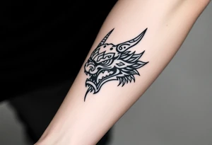 fierce Thai Naga head tattoo idea