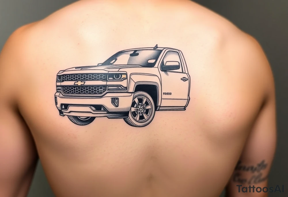 Chevy Silverado 1500 lowrider tattoo idea