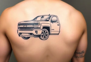 Chevy Silverado 1500 lowrider tattoo idea