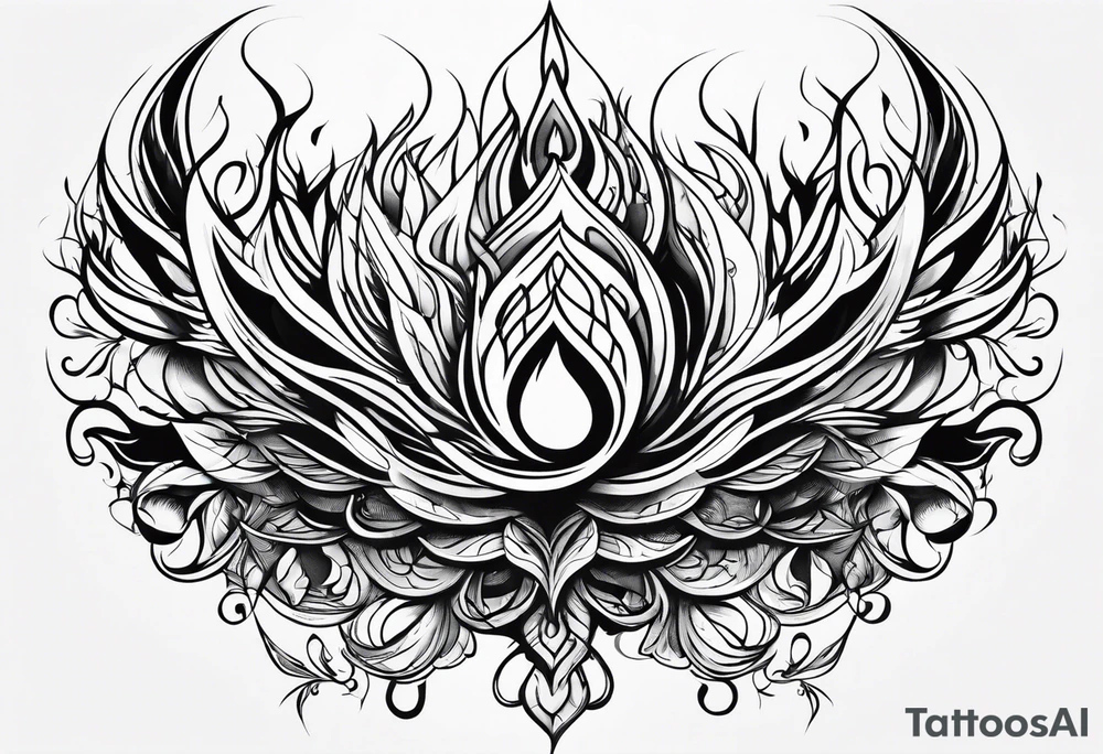 flames tattoo black and white tattoo idea