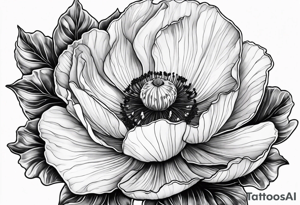 WORLD GLOBE INSIDE A POPPY FLOWER BUD tattoo idea WORLD GLOBE INSIDE A POPPY FLOWER BUD tattoo idea
