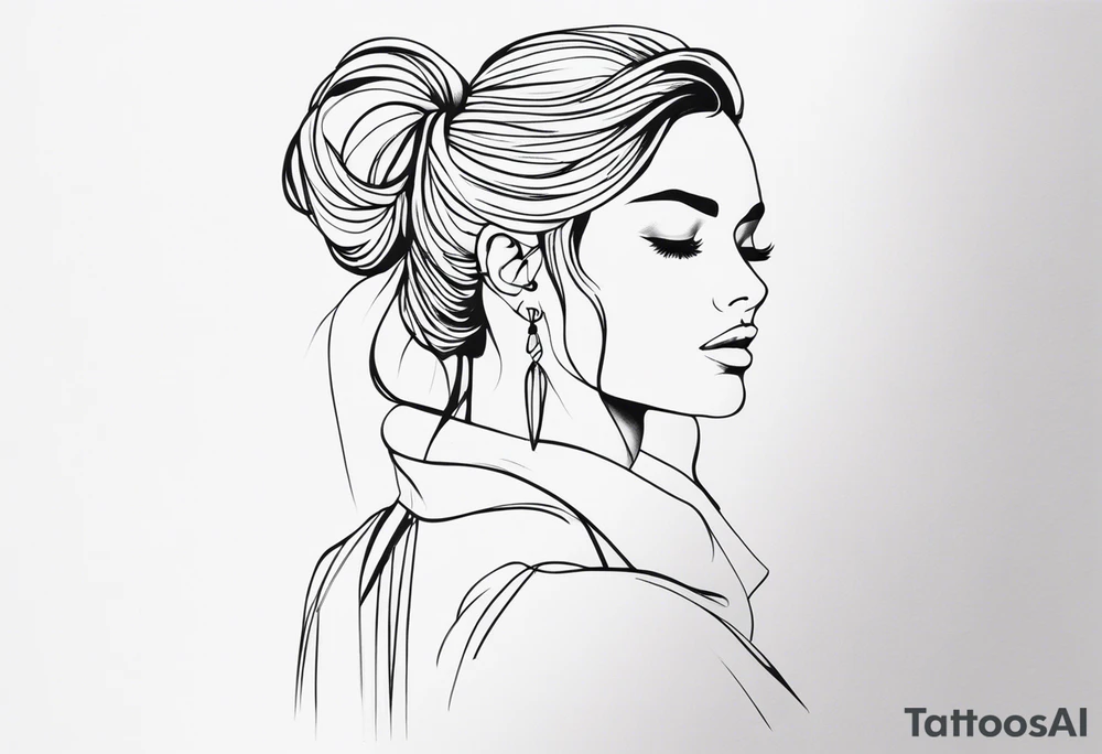 LINE AROUND SHOULDERS tattoo idea