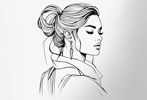 LINE AROUND SHOULDERS tattoo idea