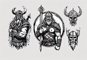 viking warrior tattoo idea