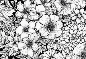vines flowers tattoo idea