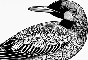 Single loon tattoo idea