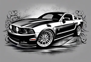 Mustang car tattoo idea