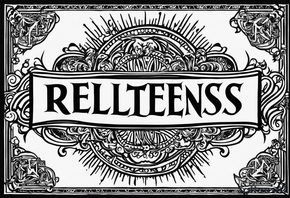 Would like a simple tattoo to include only the word relentless. tattoo idea