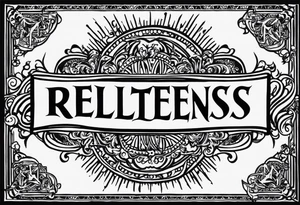 Would like a simple tattoo to include only the word relentless. tattoo idea