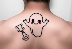 Cute ghost mechanic tattoo idea