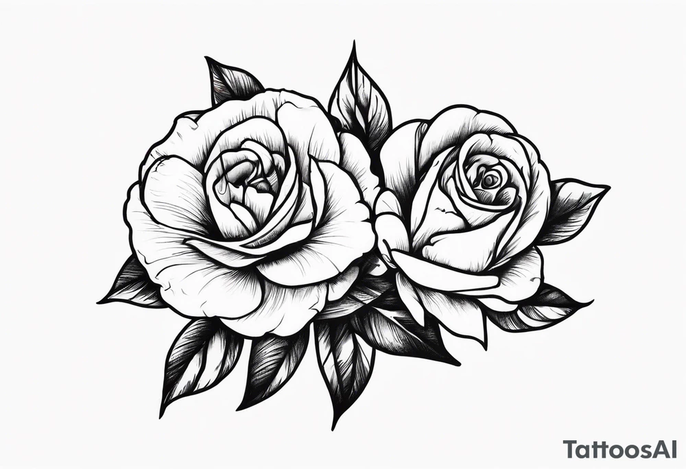 Zwei Rosen mit Leuchtturm tattoo idea