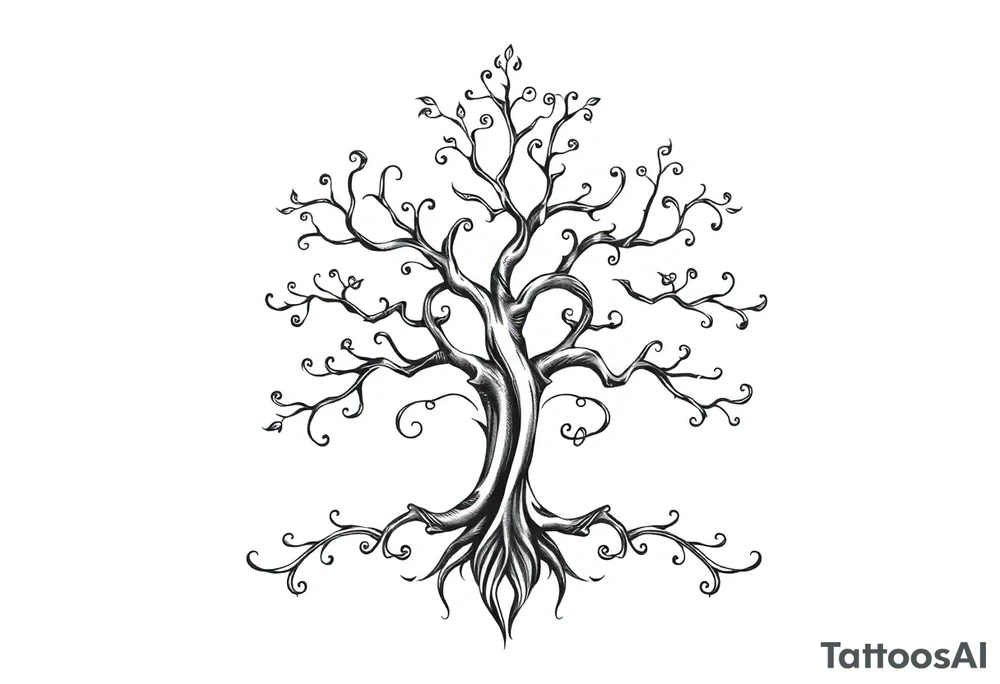 Irish family tree tattoo idea