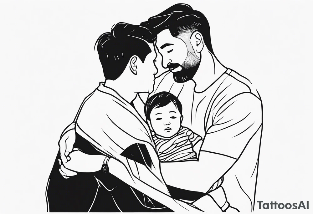 Father and son tattoo idea