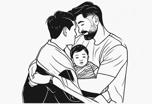 Father and son tattoo idea