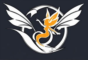 A fairy with a tail that is the fairy in the Fairy Tail anime guild logo tattoo idea