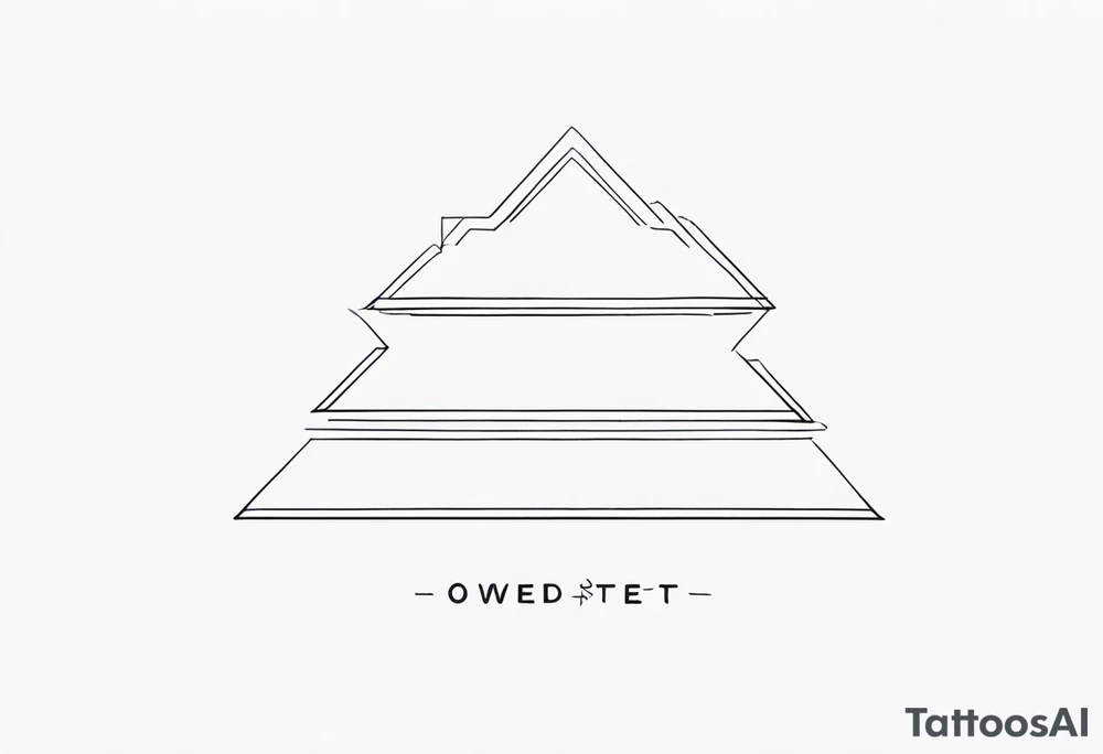 Thin words in a line that say: owned, loved, protected tattoo idea