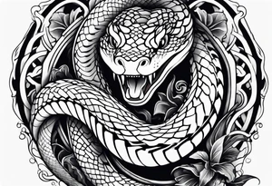 Neo traditional snake tattoo idea